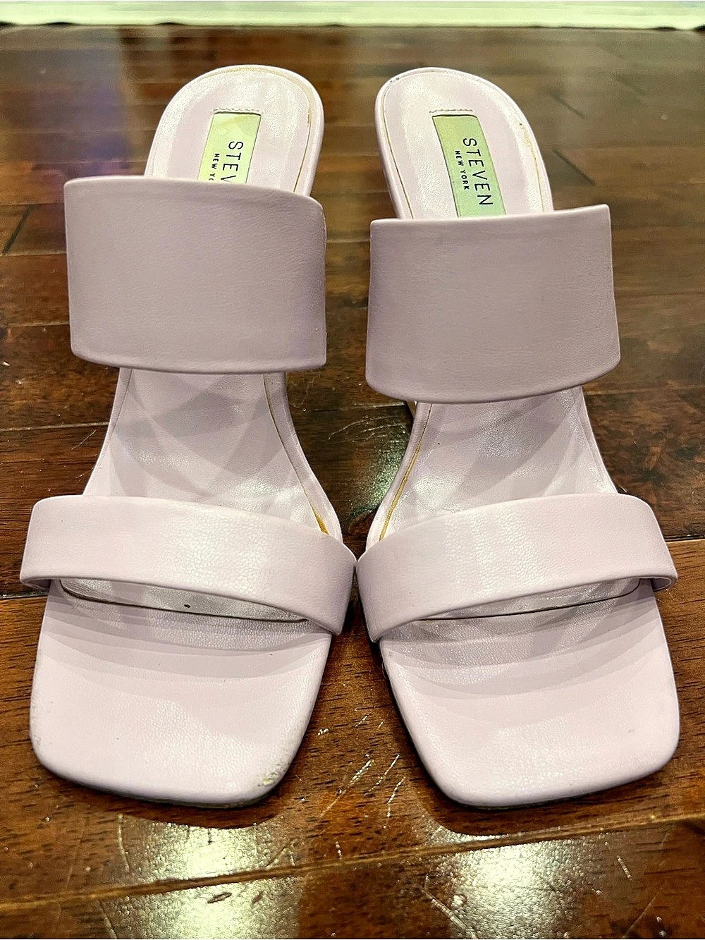 STEVE MADDEN Pink Clear Heel Mules US 9